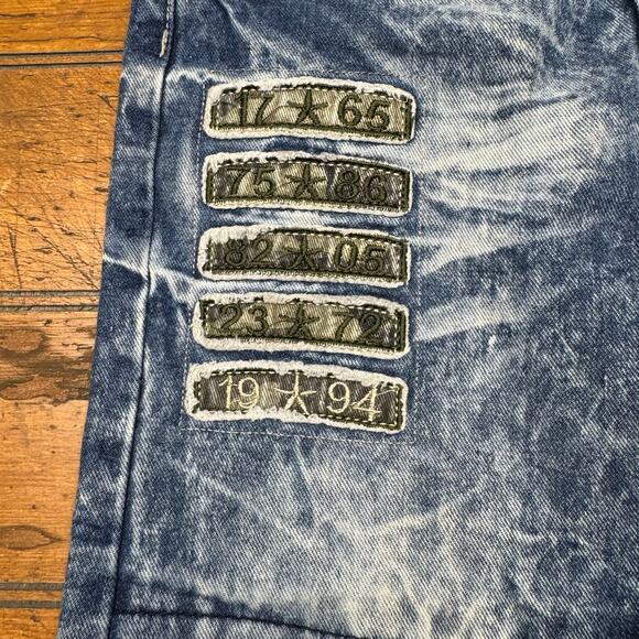 Road Narrows army patches distressed jeans youth size 12 - Picture 4 of 9